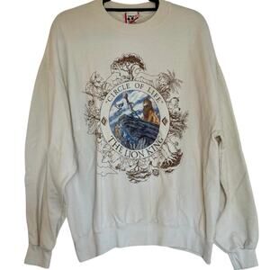 Vintage 90s Lion King Circle of Life Disney Movie Promo Crewneck Adult L/XL